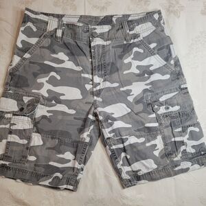 Levi's Gray Camouflage Cargo Shorts